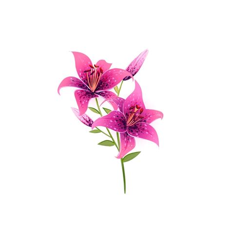 Premium Vector | Realistic drawing of lily flowers clipart