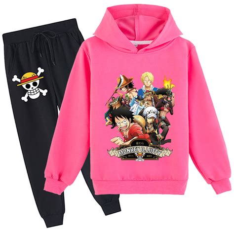 Boys Girls One Piece Graphic Pullover Sweatshirt with Hood Sweatpants 2