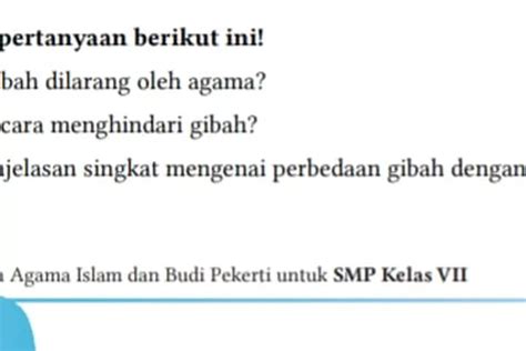 Kunci Jawaban Uraian Pai Kelas Smp Kurikulum Merdeka Halaman