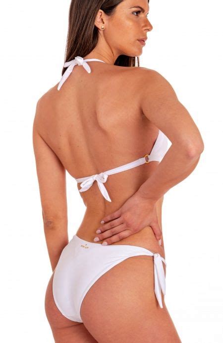 Bikini Brassiere Slip Fiocchi Stella Strass Taglia S Colore Bianco