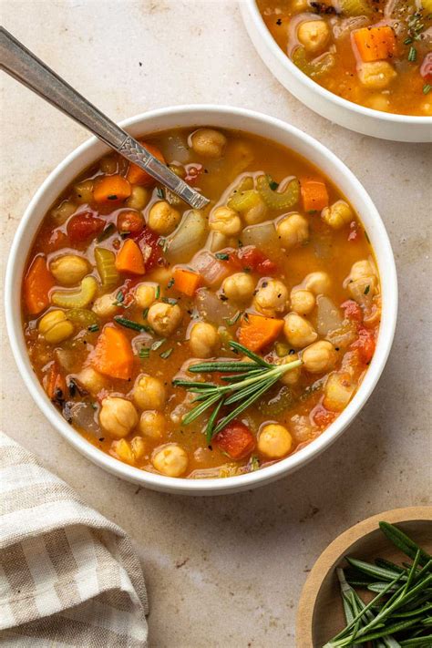 Garbanzo Bean Soup (dairy free, vegan) - Simply Whisked