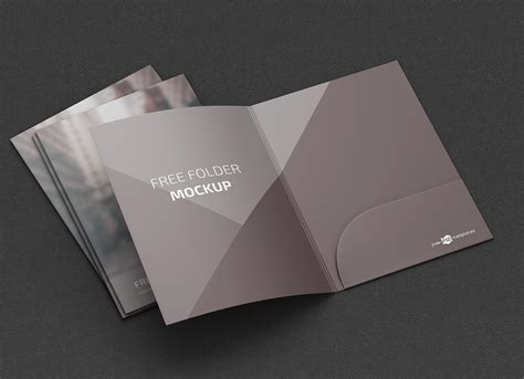 Free A4 File Folder Mockup Set Psfiles