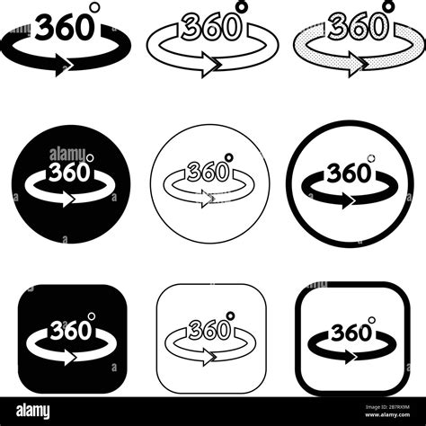 Simple 360 Degree Icon Sign Design Stock Vector Image And Art Alamy