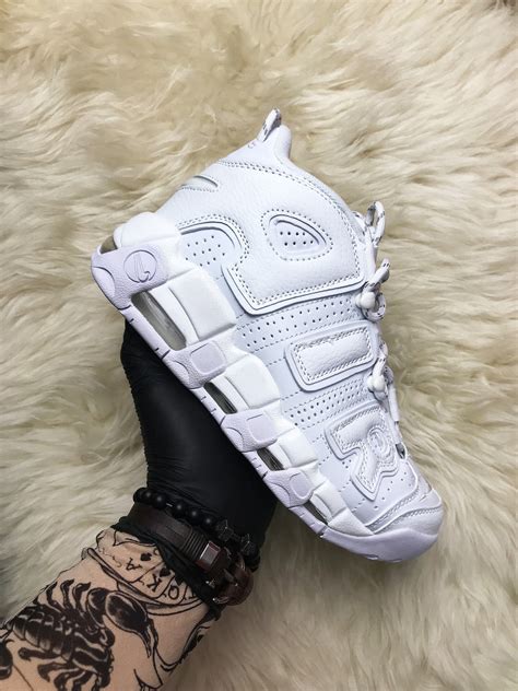 Кроссовки Nike Air More Uptempo White On White, Белые Кроссовки Найк ...