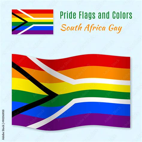 Gay Pride Flag Of South Africa With Correct Color Scheme Stock Vector Adobe Stock