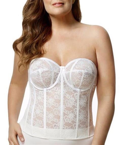 Elila Lace Longline Strapless Bra in White – Bras & Honey USA