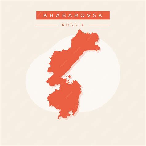 premium vector vector illustration vector  khabarovsk map russia