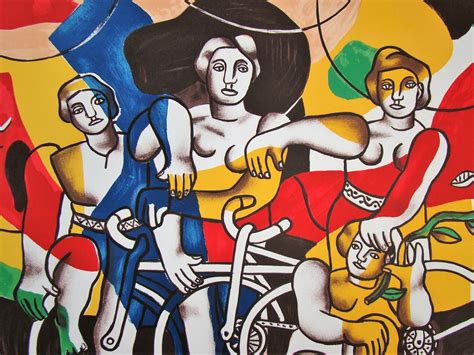 Fernand LEGER d après Les quatre cyclistes 1969 Lithographie