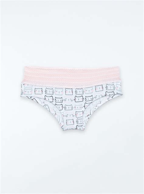 Ripley CALZÓN MUJER INDEX BLANCO TT PINK HOT ENCAJE CARA GATITOS