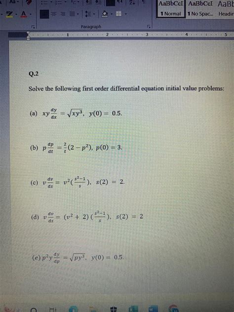 Solved I just want you to solve first order differential | Chegg.com
