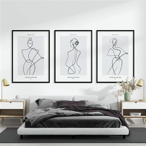Nude Abstract Line Art Etsy