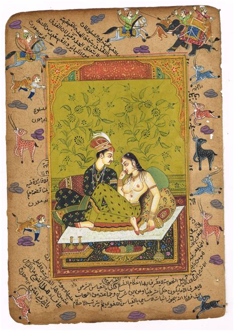 Indian Mughal Miniature Painting of Emperor and Semi Nude - Etsy Australia