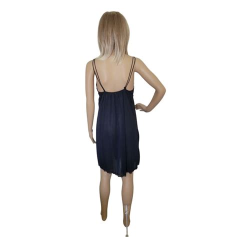 Vintage Tempo Lingerie Nightgown Illusion Lace Bust N Gem