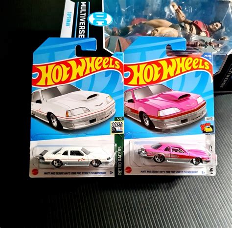 Hot Wheels Matt And Debbie Hay S 1988 Pro Street Thunderbird White Pink Hotwheels Retro