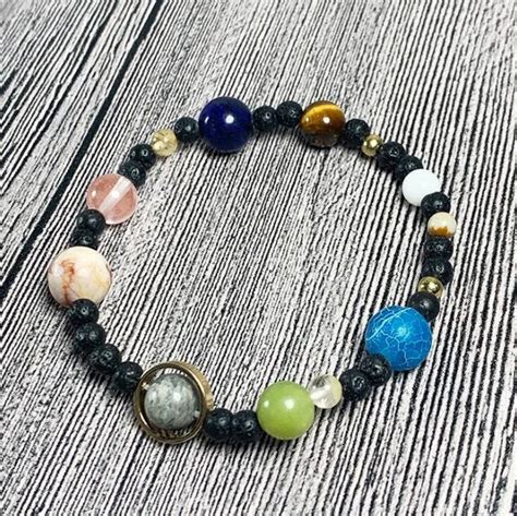 The Eight Planets Bracelet Solar System Bracelet Universe Etsy Mala