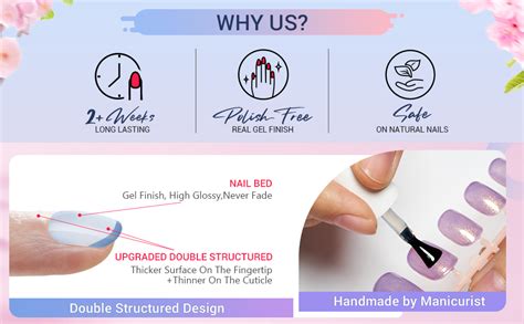 Amazon Glamermaid Red Nail Theory Jelly Press On Nails Handmade Gel Nails Series Hot Pink