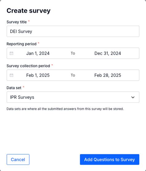 Creating and editing a survey