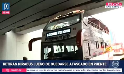 San Isidro Cuatro Heridos Tras Choque De Bus Contra Puente Canal N