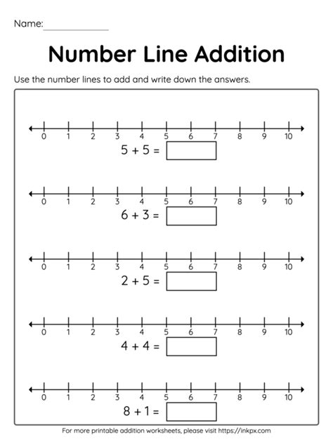 printable kindergarten number  addition worksheet    inkpx