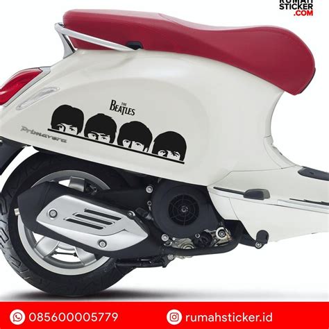 Jual Sticker Cutting The Beatles Motor Mobil Vespa Piaggio Fino Scoopy