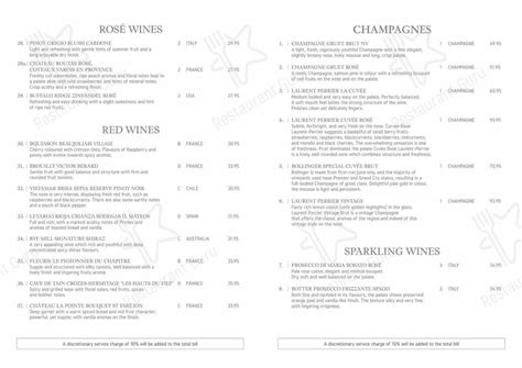 Menu at Miramar Hotel Bournemouth restaurant, Bournemouth