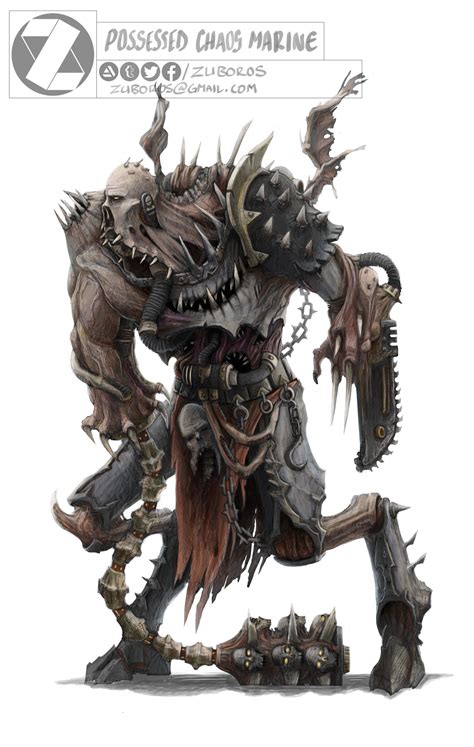 ArtStation - Possessed Chaos Marines , Thomas Mack | Warhammer art ...