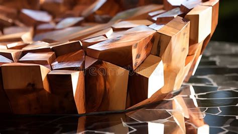 Capturing Intriguing Depths in Wood Sculpture Stock Illustration - Illustration of circle ...
