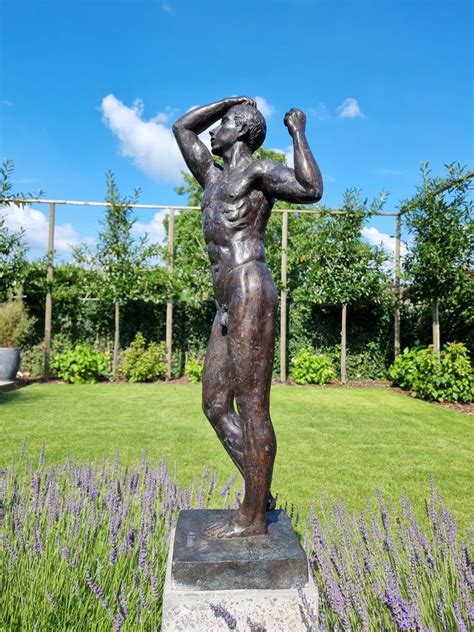 Naked Man Cm Patinated Bronze Auction Online Catawiki