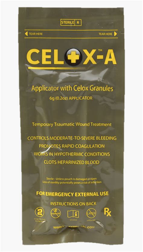Hemostatic Granule Applicator Celox A Rx Hd Png Download Kindpng