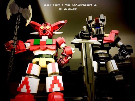 Lego Mazinger Z And Getter 1 Lego Figures Lego Mechs Macross Anime