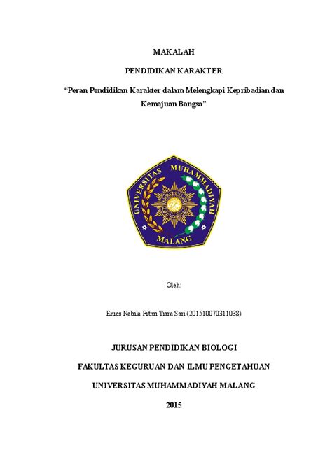 Doc Pendidikan Karakter Makalah