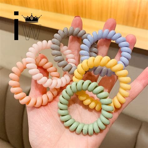 Mua Dây buộc tóc lò xo mẫu mới với tông màu Hot Trend Hàn Quốc thiết kế chống gãy rụng đau