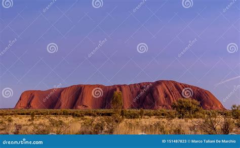 Beautiful and Colorful Sunrise Over Uluru, Ayers Rock, Australia Editorial Stock Photo - Image ...