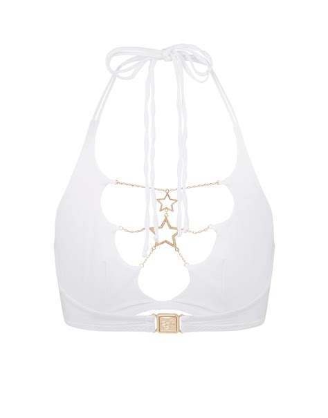 Stasia Bikini Top In White By Agent Provocateur All Swimwear
