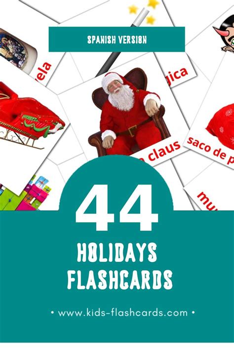 Visual Holidays Flashcards For Toddlers 44 Cards In Spanish