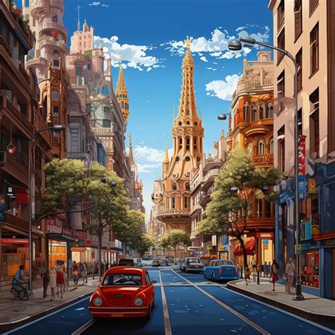 Premium Ai Image Vibrant Culture Of Barcelona