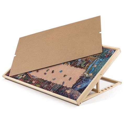 Adjustable Jigsaw Puzzle Board with Cover for Puzzles Up to 1000 Pieces ...