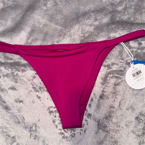 Tori Praver Swimwear Swim Nwt Tori Praver Classic Blake Skimpy Bikini Bottom Swim Dark Pink