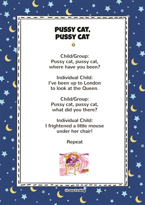 Pussycat Pussycat Nursery Rhyme Popular Nursery Rhymes Educational My XXX Hot Girl