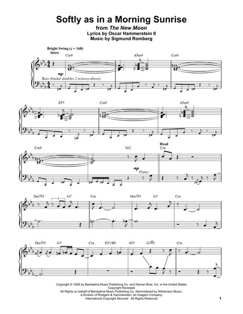 Softly As In A Morning Sunrise By Vince Guaraldi Sheet Music For Piano