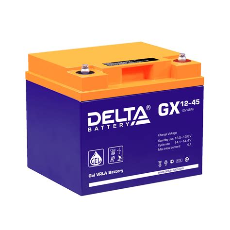 Аккумулятор Delta GX 12-45 (12В | 45Ач) гелевый в Казани купить ...