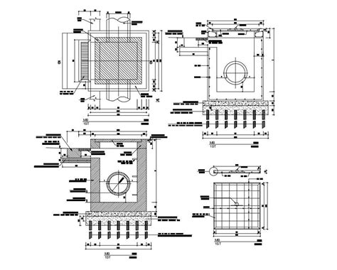 Sewer Inspection Chamber Construction Drawing Cadbull