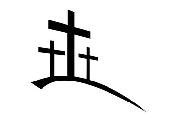 Calvary Crosses Sign Christianity Three Royalty Free Vector