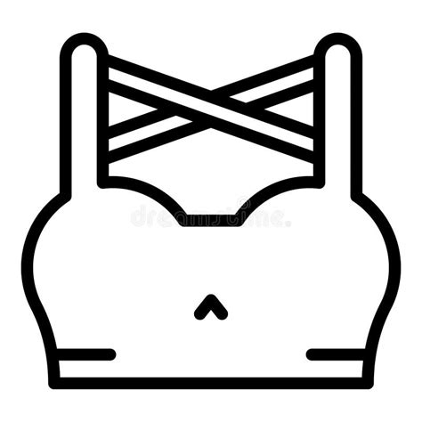 Bra Outfit Icon Outline Vector Fashion Gym Stock Vector Illustration
