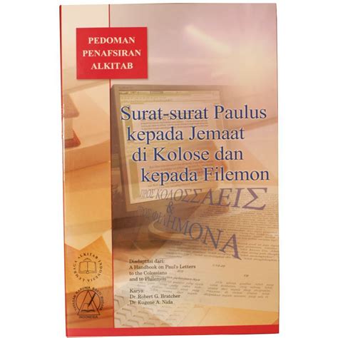 Jual Buku Rohani Ppa Surat Surat Paulus Kepada Jemaat Di Kolose Dan