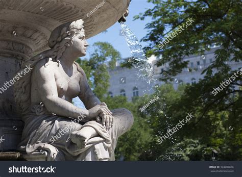 Fountain Detail Sculpture Sitting Half Naked Stock Photo Shutterstock