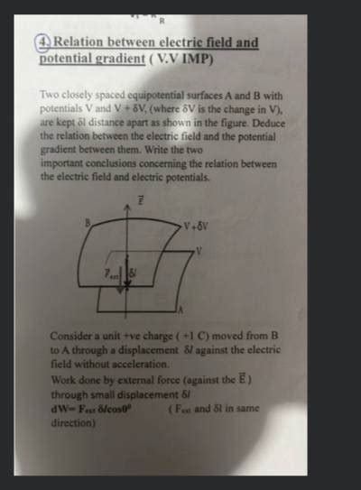 4. Relation between electric field and potential gradient ( V.V IMP)Two..