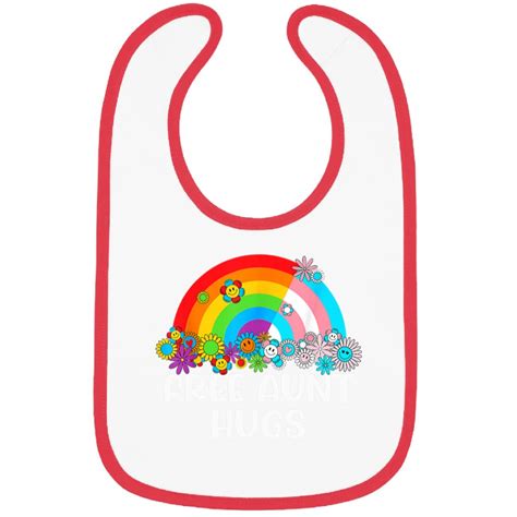 Aunt Hugs Gay LGBT Pride Month Rainbow Heart LGBT 2 Bibs Sold By