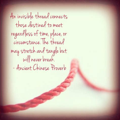 An Invisible Thread Connects Those Destined To Meet Regardless Of Time