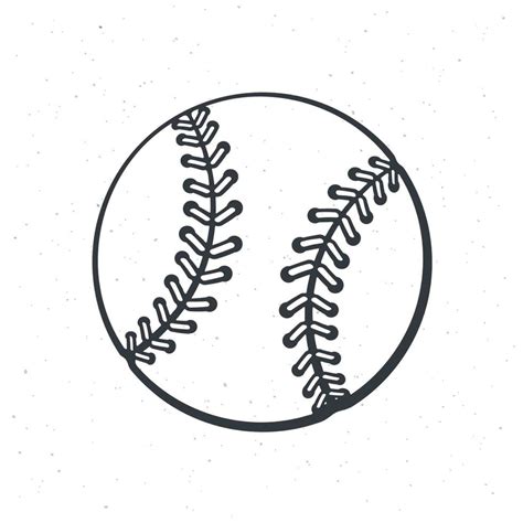 Doodle of baseball ball 23808908 Vector Art at Vecteezy